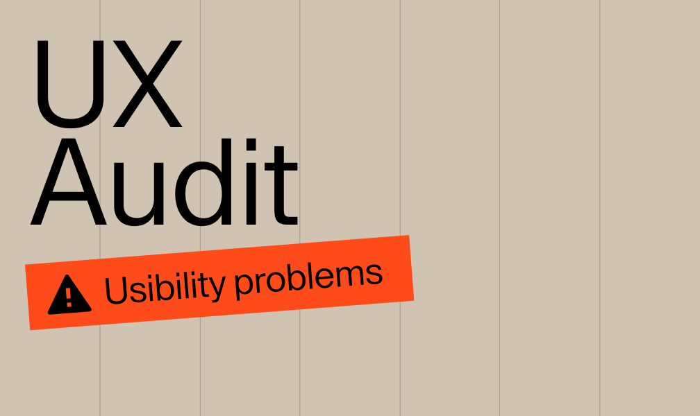 UX Audit — Usability problems