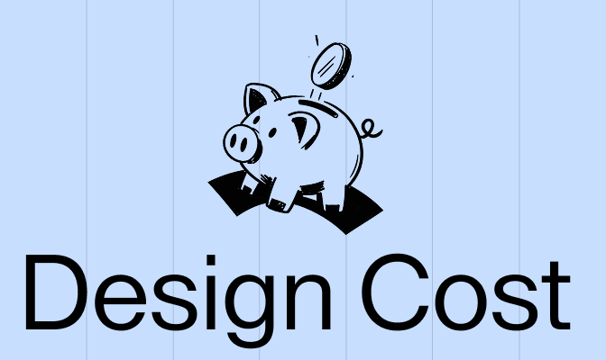 Custom website design cost illustration featuring a piggy bank and a coin.